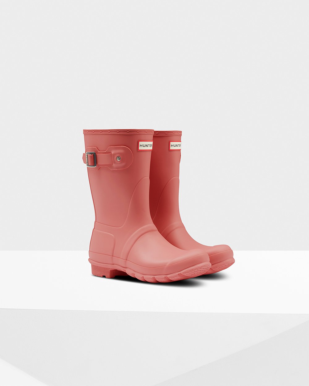 Botas de Lluvia Cortas Hunter Mujer - Original - Rosas - OWGHQKZ-10